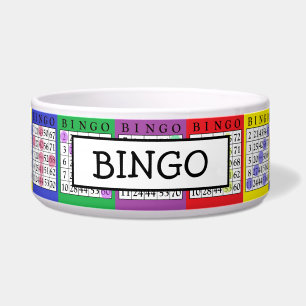 Comedero Añada el nombre del perro Gracioso BINGO Cards Dog