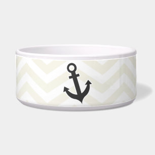 Comedero Ancla; Beige Chevron; zig zag
