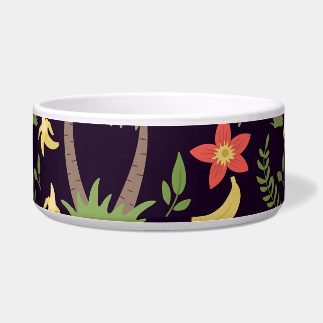 Comedero Animales tropicales de mono y macao sin costura (Frente)