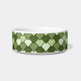 Comedero Apple Green Square and Diamond Pattern