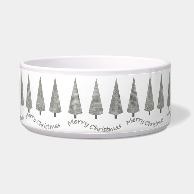 Comedero Árbol de Navidad Houndstooth Alegre (Frente)