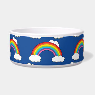 Comedero Arcoiris con nubes blancas