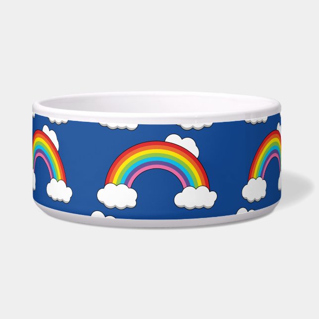 Comedero Arcoiris con nubes blancas (Frente)