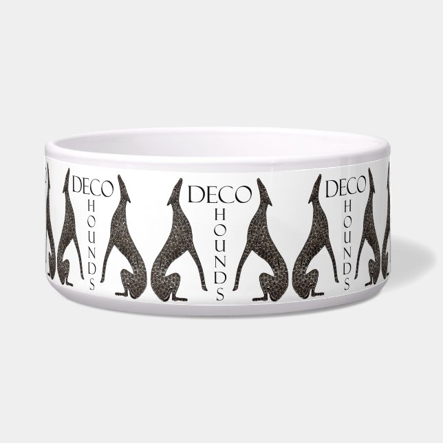 Comedero Art Deco Borzoi Ceramic Pet Bowl (Frente)