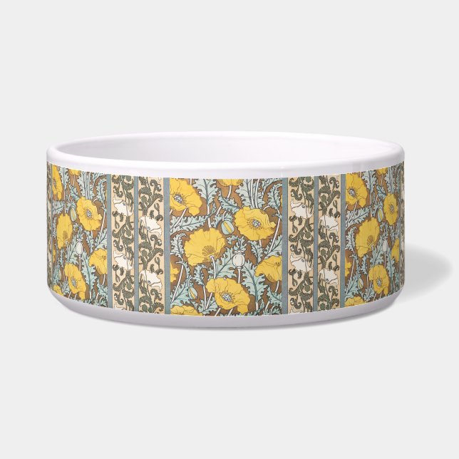 Comedero arte de amapola flor amarillo ilustracion (Frente)