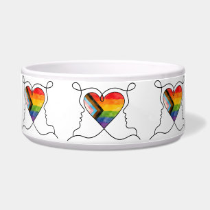 Comedero Arte de línea del corazón del Orgullo Progresista