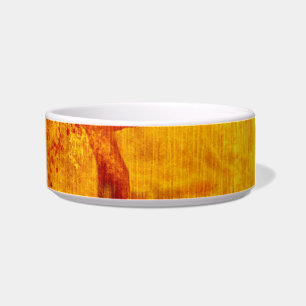 Comedero Arte gráfico digital con flor amarillo rojo