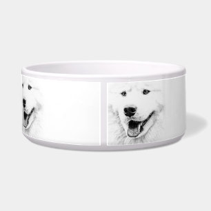 Comedero Arte hermoso del perro del samoyedo