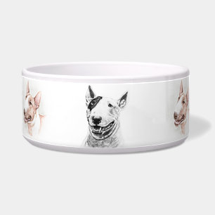 Comedero Arte lindo del perro de bull terrier