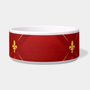 Comedero Arte Nouveau rojo y dorado