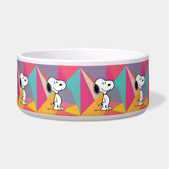 Comedero Arte Pop Geométrico de Dibujos Animados de Beagle  (Frente)
