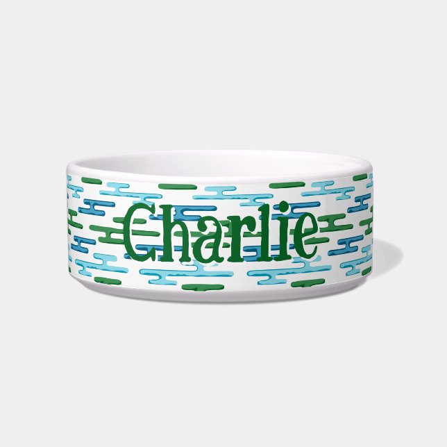 Comedero Auspicious Cloud Bands in Green and Aqua (Frente)