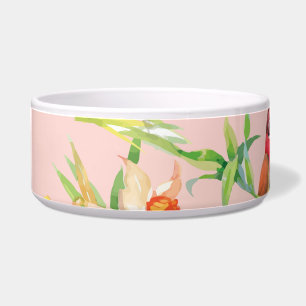 Comedero Aves Exóticas: Sin Marea Floral Vintage.