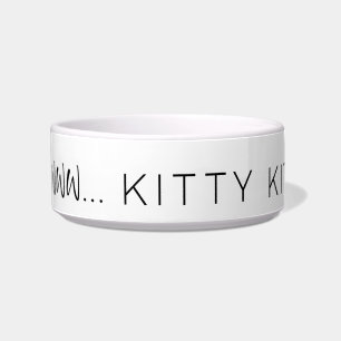 Comedero AWWW... KITTY KITTY Cat Food Bowl