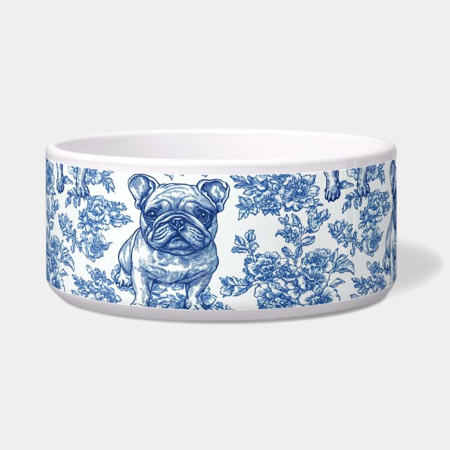Comedero Azul del Bulldog francés (Derecha)