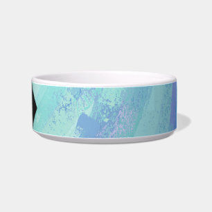 Comedero Azul glaciar con monograma negro
