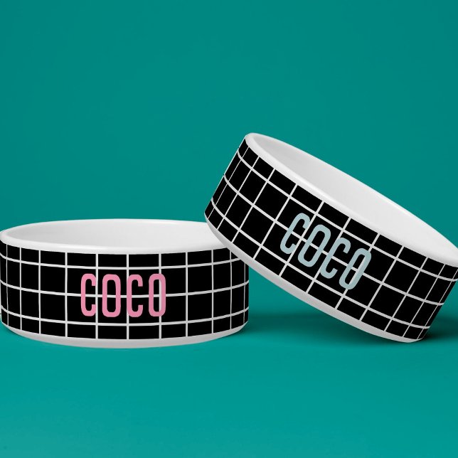 Comedero Azul monocromo geométrico moderno simple (Subido por el creador)