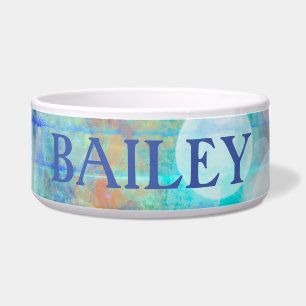 Comedero Azul, Naranja, amarillo, blanco Resumen arte