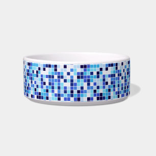 Comedero Azulejos de Piscina, Baldosas Azules Mosaico, Patr