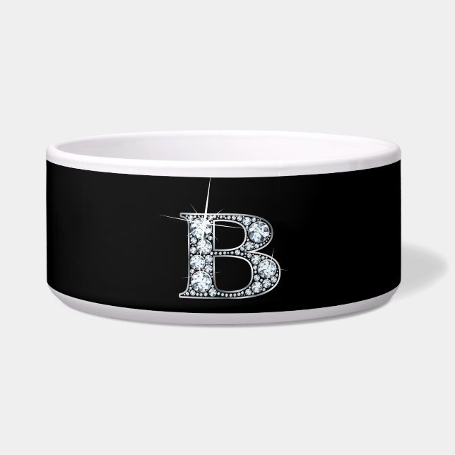 Comedero B Script "Diamond Bling" Pet Bowl (Frente)
