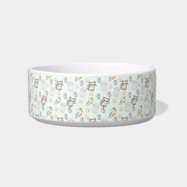 Comedero Babero de bebé Cute Kawaii Kittens & Paws  (Frente)