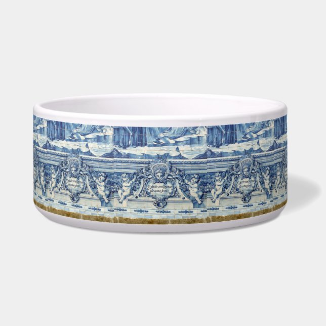 Comedero Baldosas de pared azules y blancas de Portugal con (Frente)