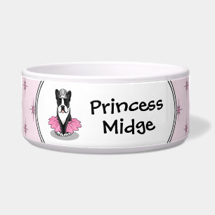 Comedero Ballet Ballerina Princess Boston Terrier (negro)