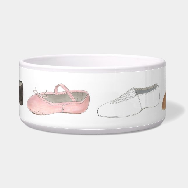 Comedero Ballet Tap Jazz Lyrical Dance Shoe Dancer Dog Bowl (Frente)