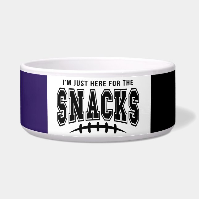 Comedero Baltimore Ravens Fútbol Aquí Para El Mascota Snack (Frente)