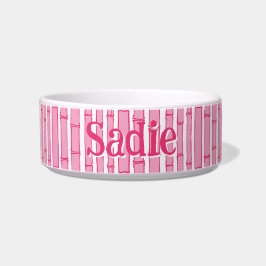 Comedero Bambooey Bamboo Stripe in Pink