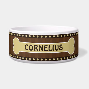 Comedero Bandas de color marrón lindo Hueso y garras tazas 