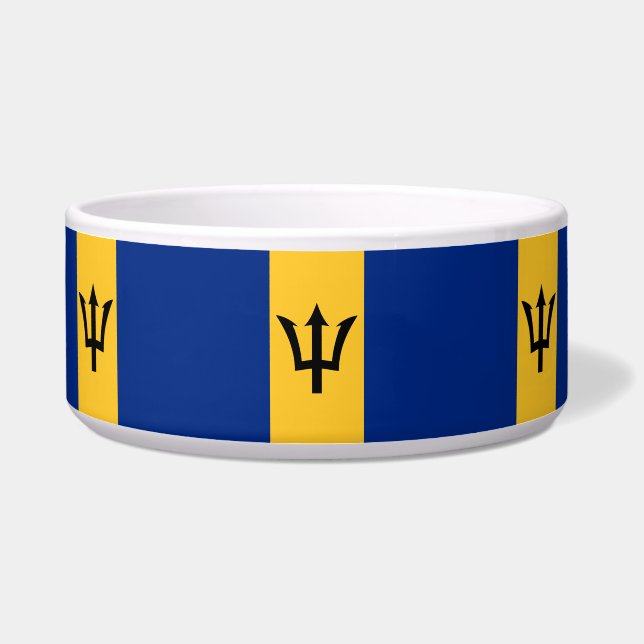 Comedero Bandera de Barbados (Barbados) (Bajan) (Frente)
