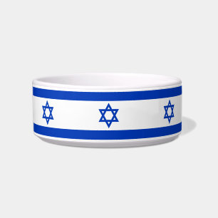 Comedero Bandera de Israel patrón moderno patriótico perro 