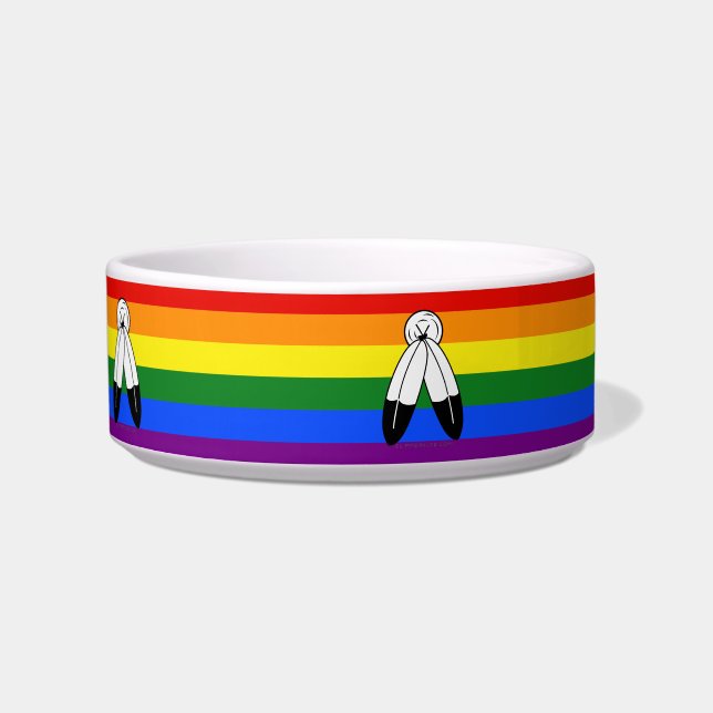 Comedero bandera del orgullo de dos espíritus de SlipperyJo (Frente)