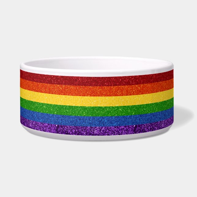 Comedero Bandera del orgullo gay Purpurina LGBT (Frente)