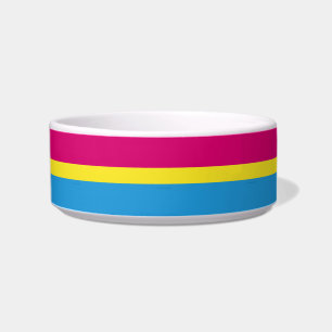 Comedero bandera del orgullo pansexual SlipperyJoe rosa ámb