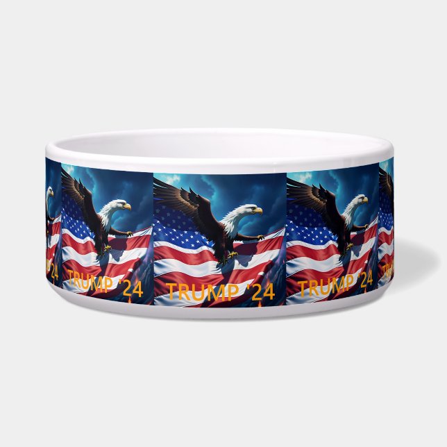 Comedero Bandera estadounidense Águila estadounidense TRUMP (Frente)
