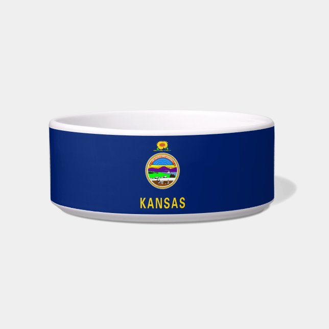 Comedero bandera-insignia de Kansas (Frente)