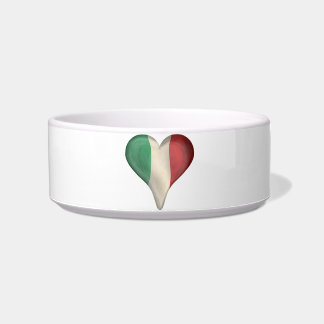 Comedero Bandera italiana en un corazón