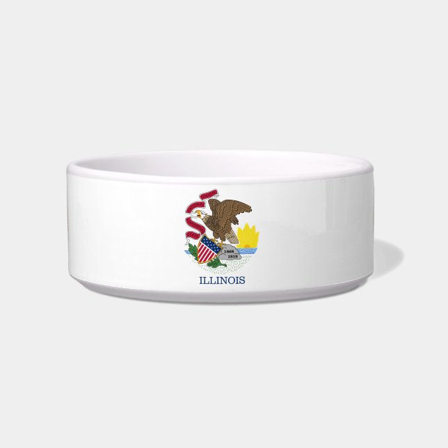 Comedero bandera-sello de Illinois (Frente)
