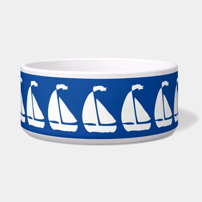 Comedero Barcos de vela blancos (Frente)