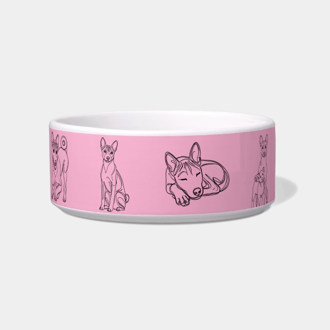 Comedero Basenji Dog Barkless Sighthound (Frente)