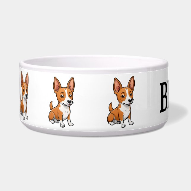 Comedero Basenji Lindo Personalizado (Izquierda)