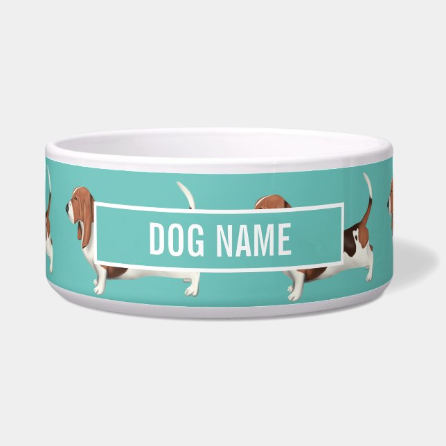 Comedero Basset Hound Dog Bowl (Frente)