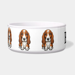 Comedero Basset Hound Lindo Personalizado
