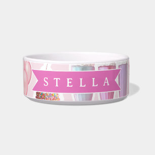 Comedero Batido Retro Rosa Personalizado Monada Adorable
