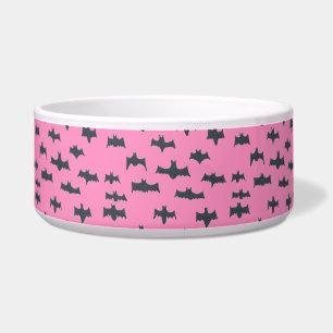Comedero Bats rosados y negros de Halloween