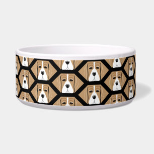 Comedero Beagle Honeycomb Pattern Dog Dish