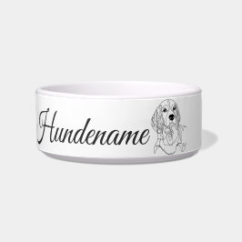 Comedero Beagle Line Art personalized bowl