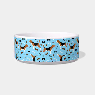 Comedero Beagles Paw Print Beagle Dog Pattern